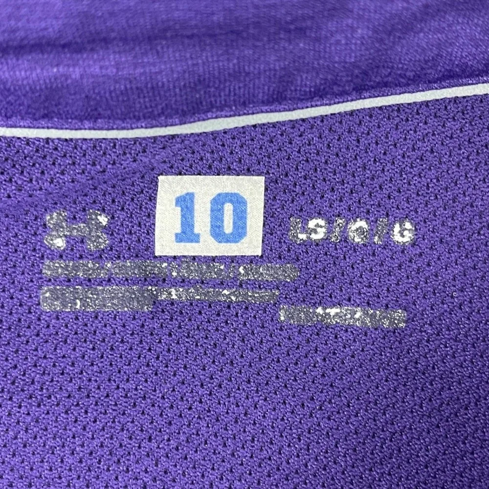 Northwestern Wildcats Under Armour Mens Large Purple Polo HeatGear Shirt